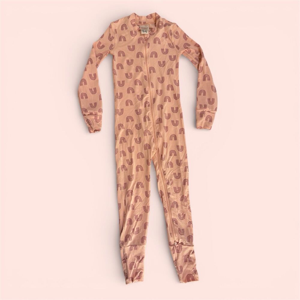Hanna Andersson Pink Blush Rainbow Hannasoft Sleeper - Size 3T - NWOT